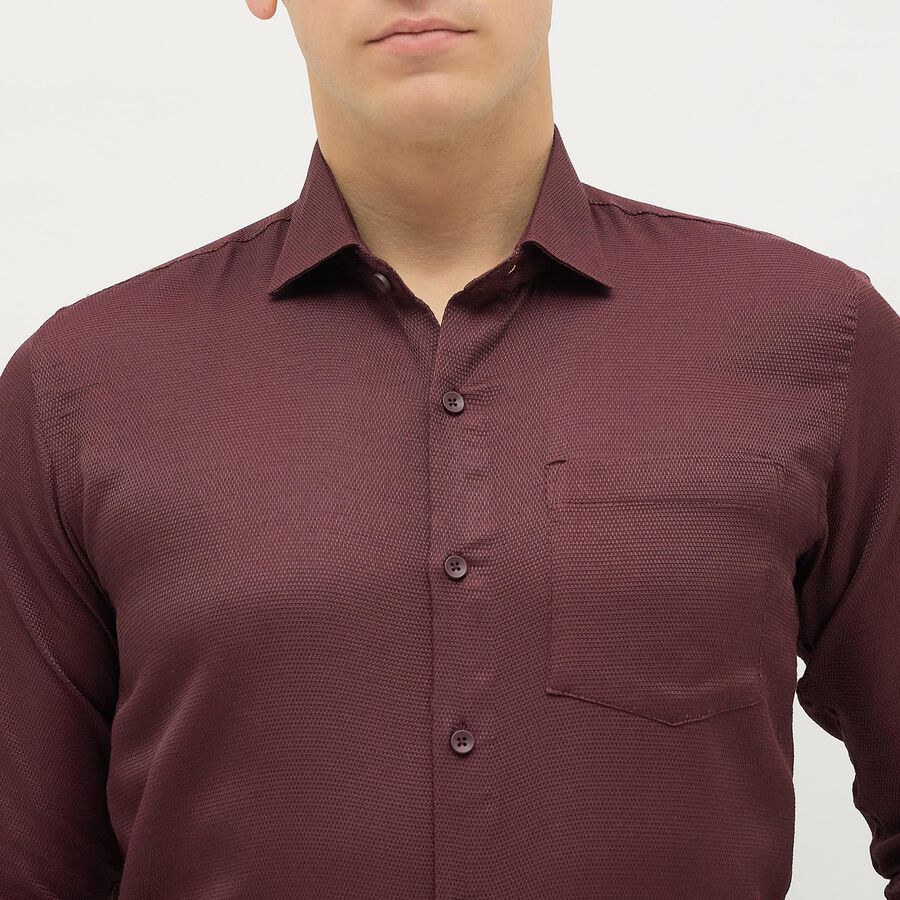 Men's Formal Shirt, मरून, large image number null