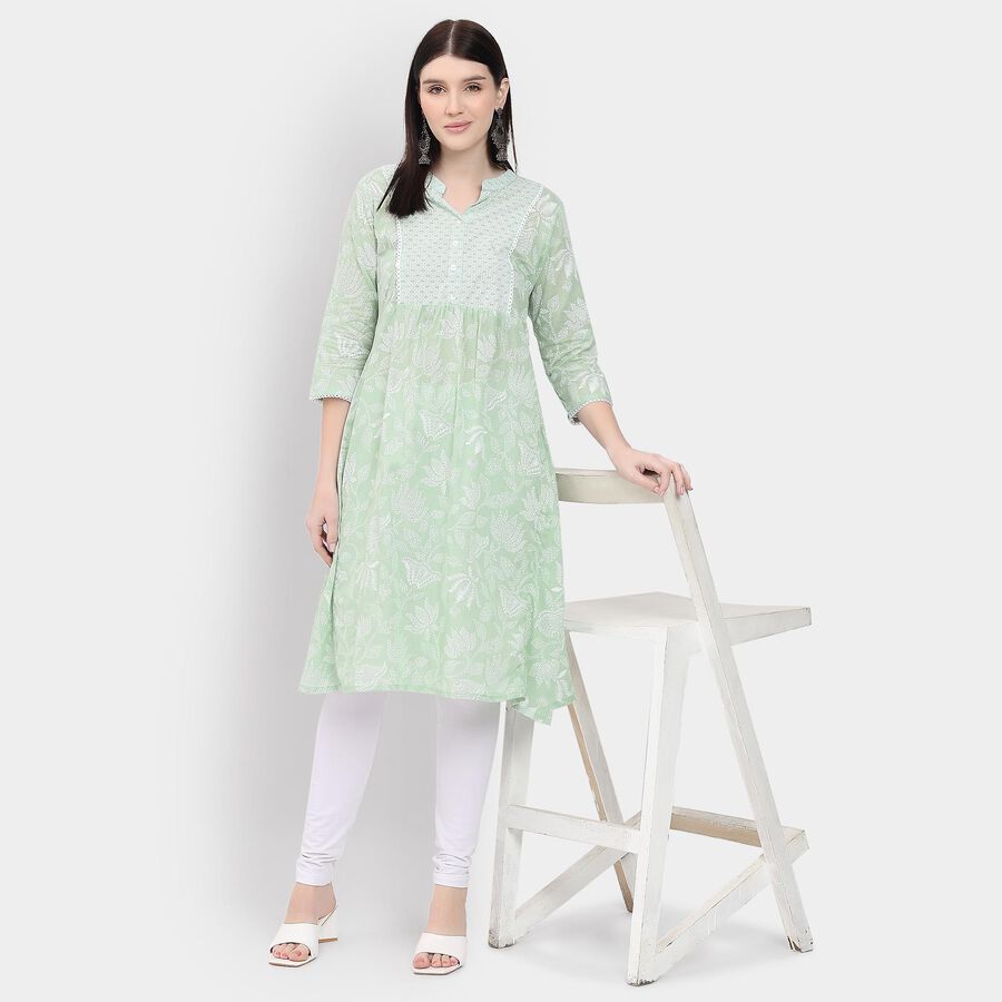 Ladies' Kurta , हल्का हरा, large image number null