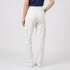 Women's Grey Straight Fit Cargo Track Pants, मिश्रित मध्यम ग्रे, small