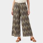 Women's Dark Grey Regular Fit Printed Palazzos, गहरा ग्रे, small
