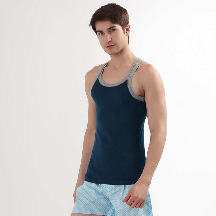 Men's 100% Cotton Gym T-Shirt, Teal Blue, large image number null