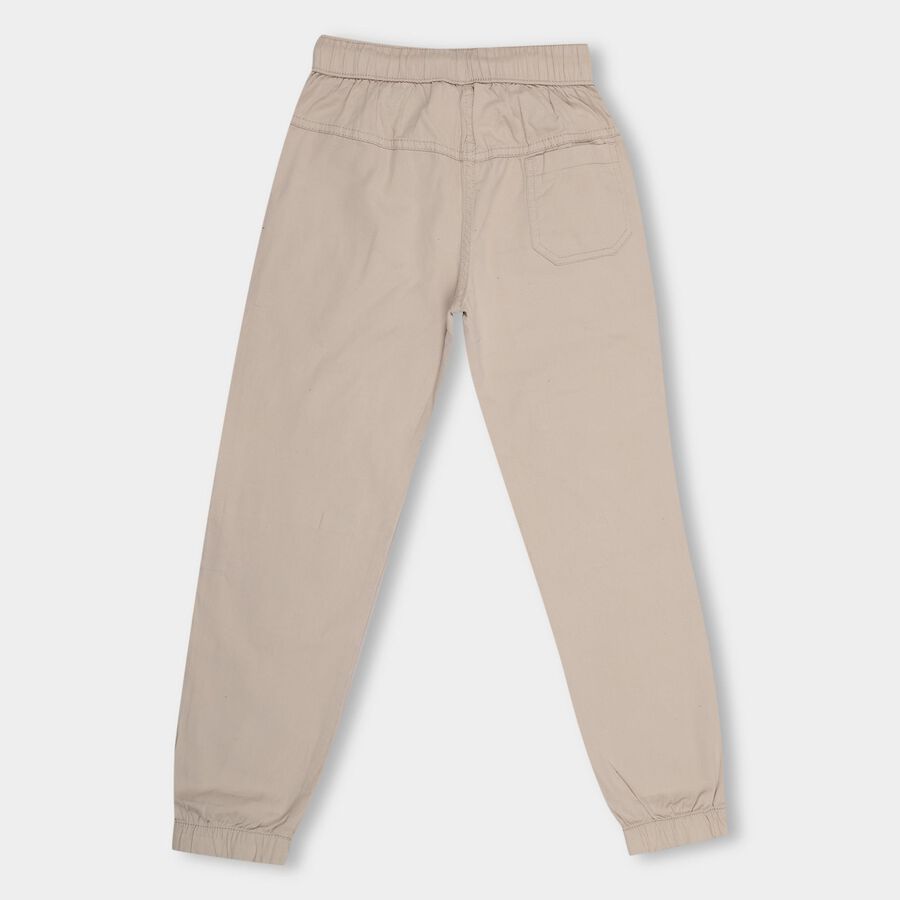 Boys' 100% Cotton Trousers , Beige, large image number null