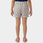 Girls Grey Regular Fit Printed Bloomer, हल्का ग्रे, small