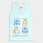 Infants' Cotton Vest, Aqua, small