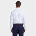 Men's White Cotton Spread Collar Formal Shirt, White, small