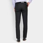 Men's Slim Fit Formal Trousers, Black, small image number null