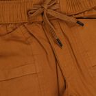 Boys' Rust Brown Cross Pocket Bermuda Shorts, भूरा, small image number null