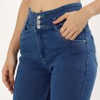 Women's Deep Steel Blue High-Rise Skinny Fit Jeans, मध्यम नीला, small image number null