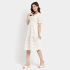 Ladies' 100% Cotton Dress, Off White, small image number null