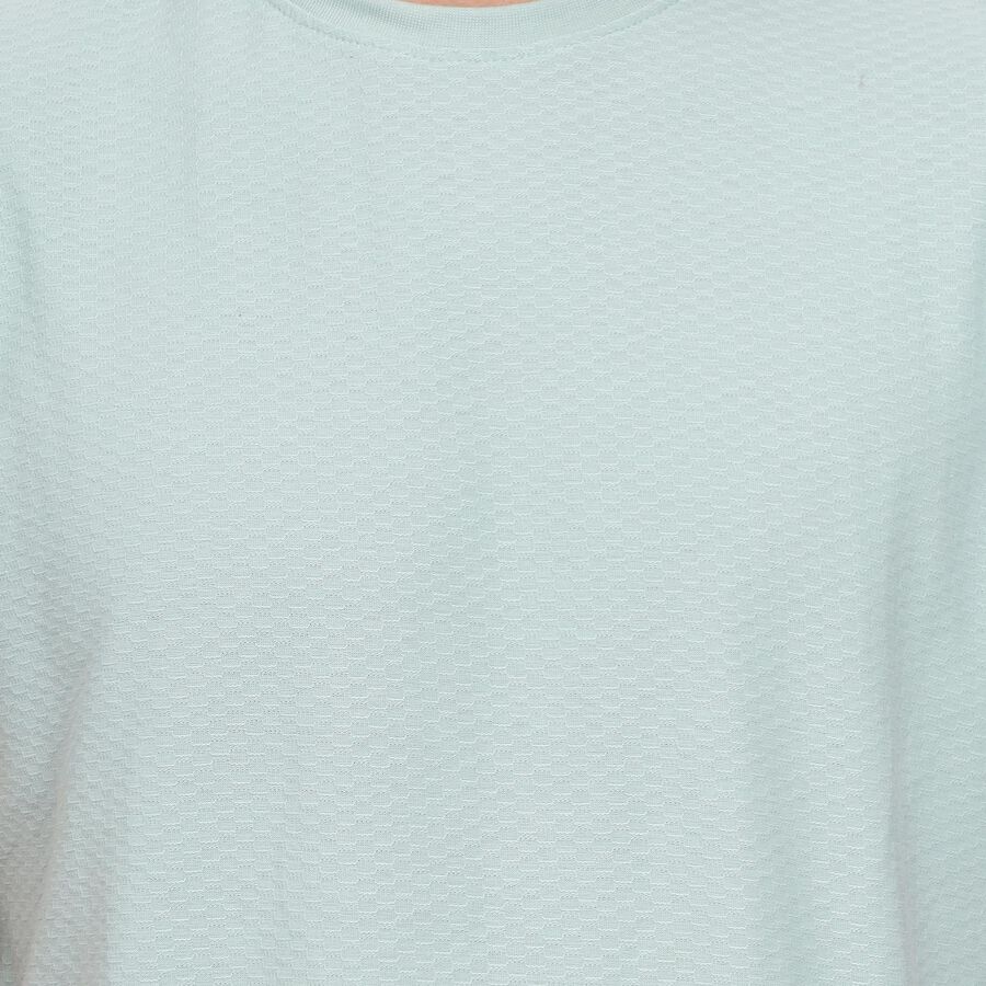 Men's Round Neck Half Sleeves T-Shirt, Aqua, large image number null