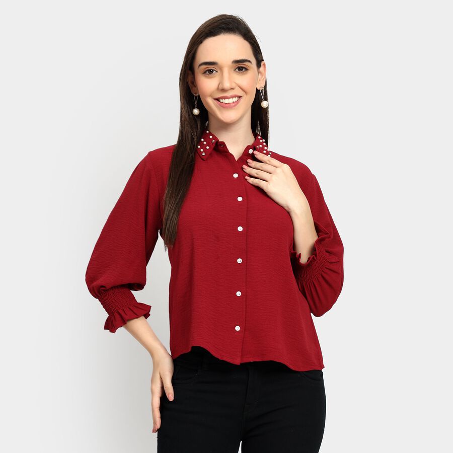 Ladies' Shirt, Maroon, large image number null
