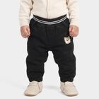 Infants' Black Regular Fit Jogger Trousers, काला, small