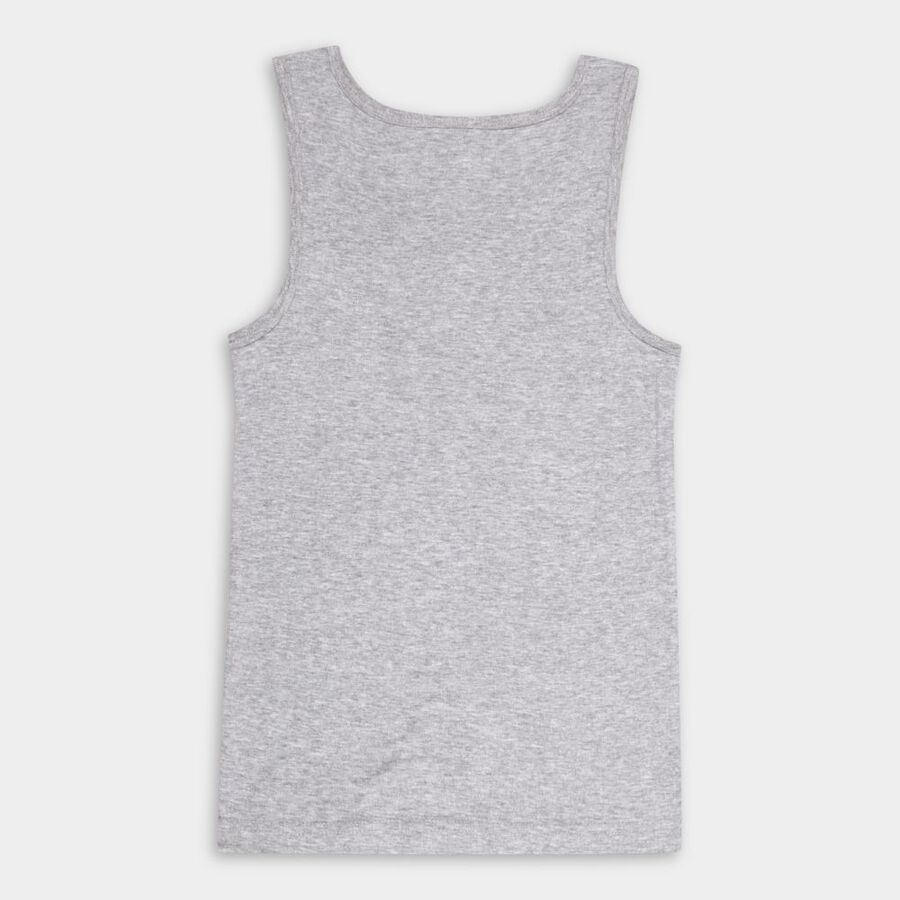 Boys' Vest, Melange Light Grey, large image number null
