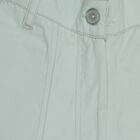 Girls' Light Mint Green Elastic Waist Buttoned Trousers, Light Green, small image number null