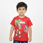 Boys' 100% Cotton Half Sleeves T-Shirt, Red, small