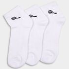 Men's Socks (Pack of 3), सफ़ेद, small