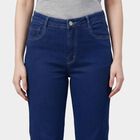 Women's Blue Slim Fit Stretchable Jeans, Mid Blue, small