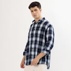 Men's Deep Midnight Navy Blue Classic Casual Shirt, नेवी ब्लू, small image number null