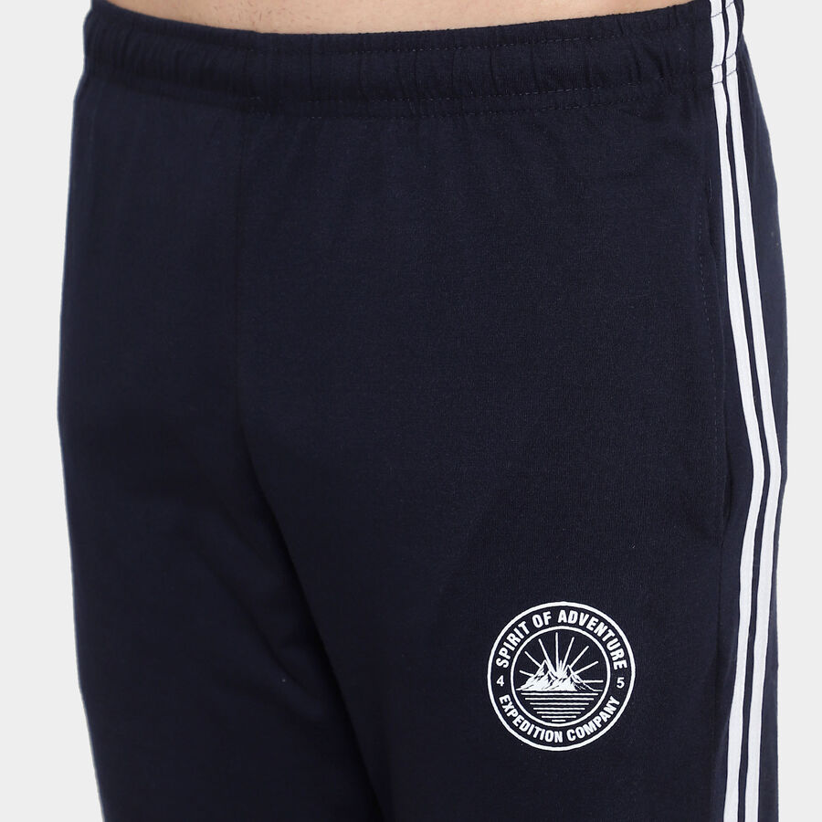 Solid Track Pants, Navy Blue, large image number null