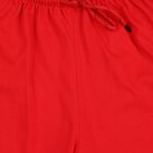 Boys Red Regular Fit Athletic Bermuda Shorts, Red, small