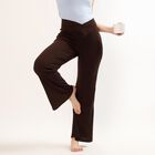 Women's Deep Chocolate Brown Flared Crossover Waist Pyjama, Brown, small image number null