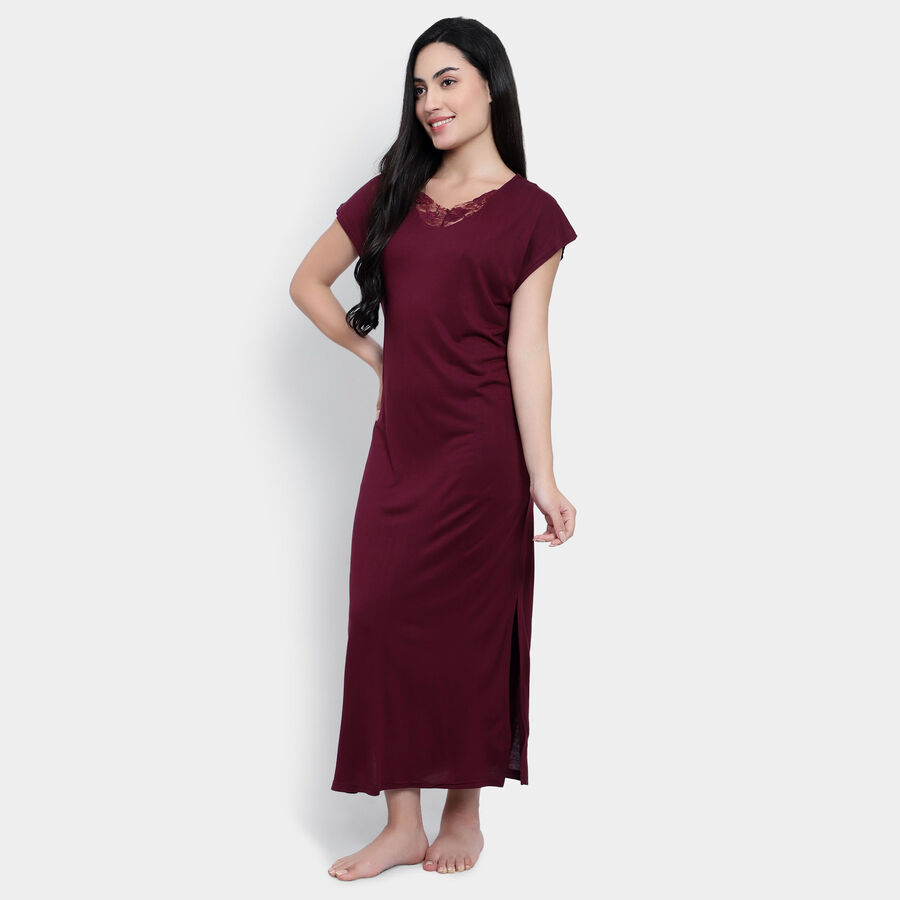 All Over Print Nighty, Wine, large image number null