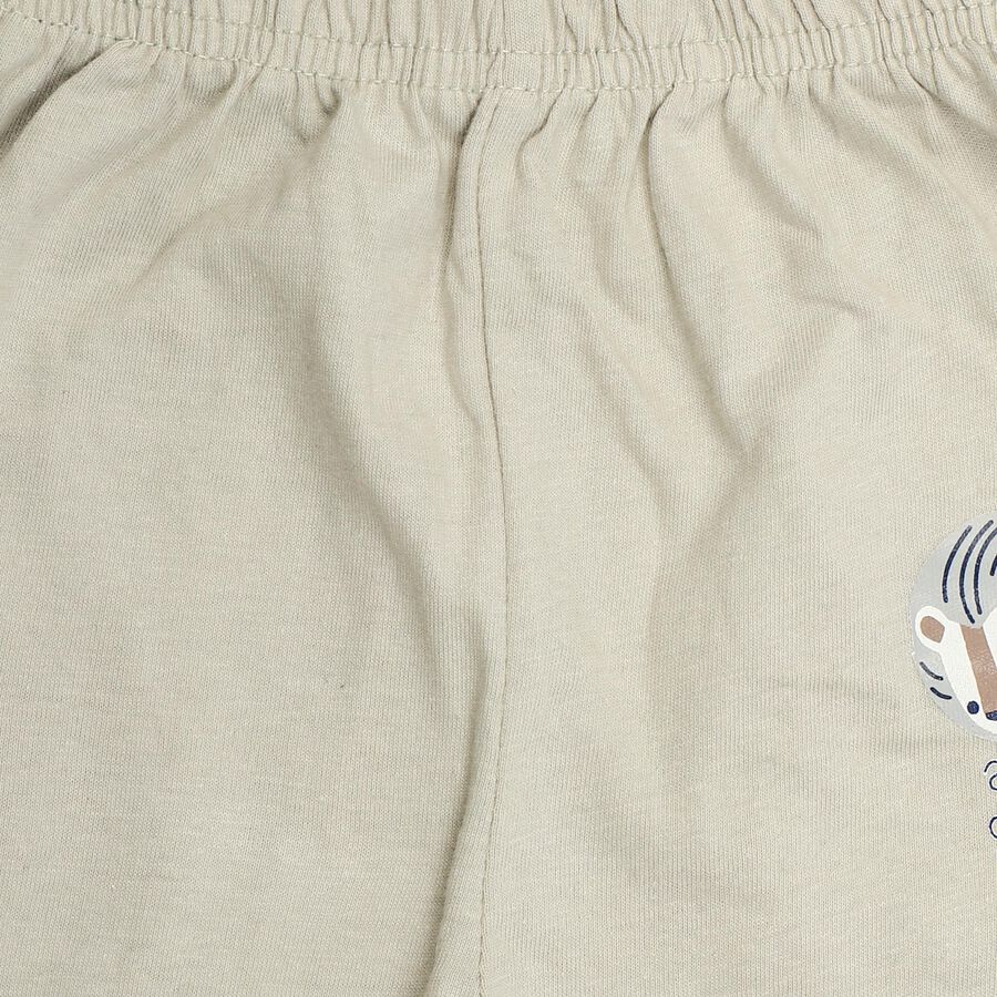 Infants' Light Grey Jogger Graphic Printed Pyjama, Light Grey, large