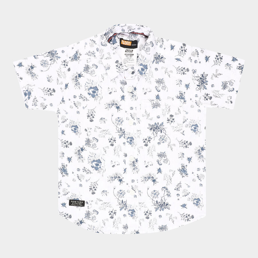 Boys Cotton Casual Shirt, White, large image number null