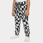 Boys' Black and White Checkered Cargo Trousers, हल्का ग्रे, small image number null