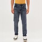 Men's Stonewashed Blue Slim Fit Jeans, Dark Blue, small image number null