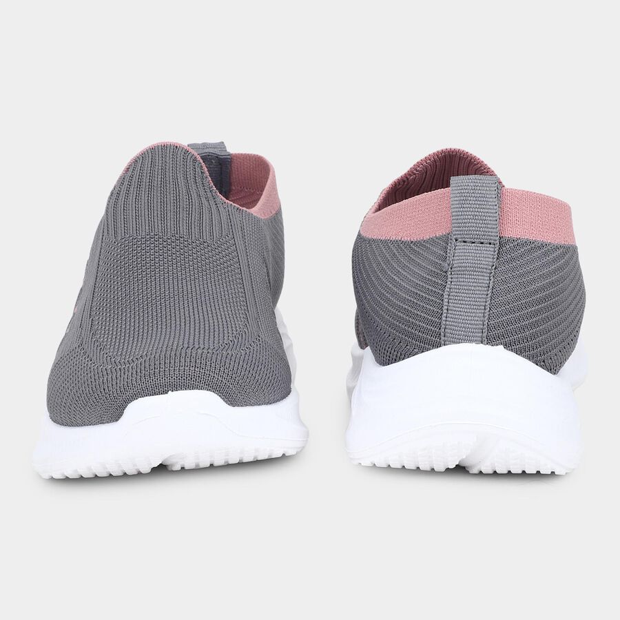 Women's Muted Charcoal Grey Slip-On Casual Sneakers, Grey, large