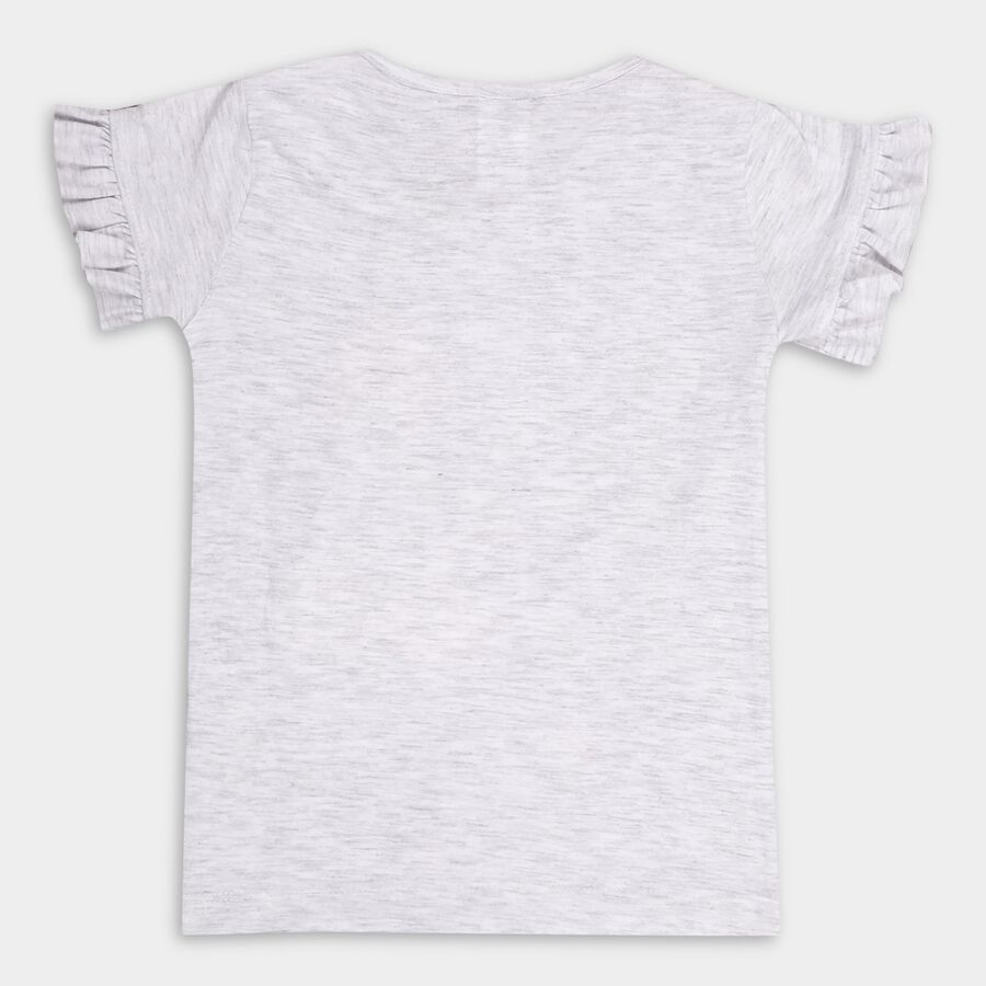 Girl's T-Shirt, Melange Mid Grey, large image number null