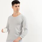 Men's Light Grey V-Neck Classic Thermal, Melange Light Grey, small image number null