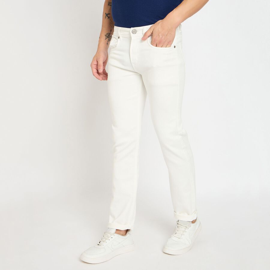 Men's Slim Fit Jeans, White, large image number null