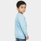 Boys Light Blue Crew Neck Graphic Sweatshirt, Light Blue, small