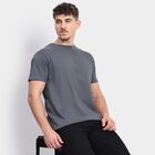 Men's 100% Cotton Round Neck Half Sleeves T-Shirt, Mid Blue, small image number null