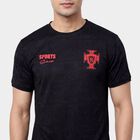 Men's Black Crew Neck Athleisure T-Shirt, Black, small