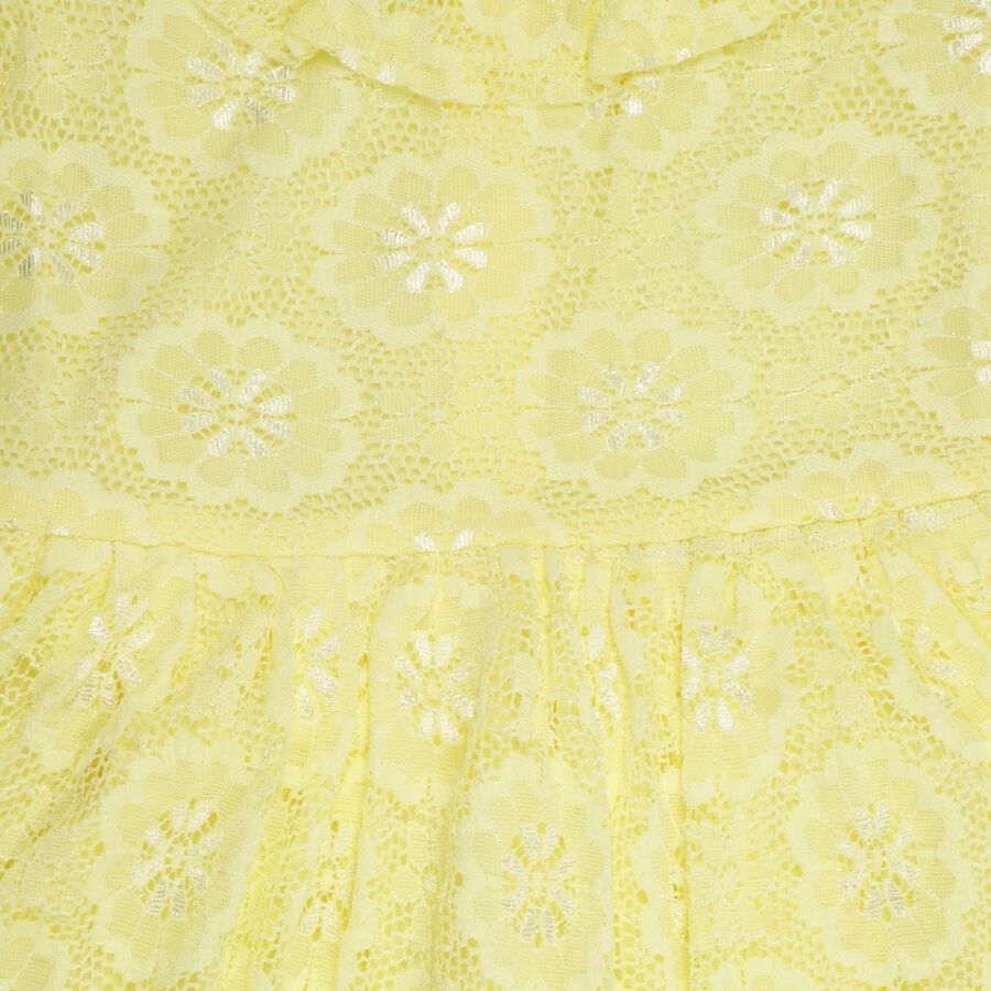 Infant Girls' Frock, पीला, large image number null