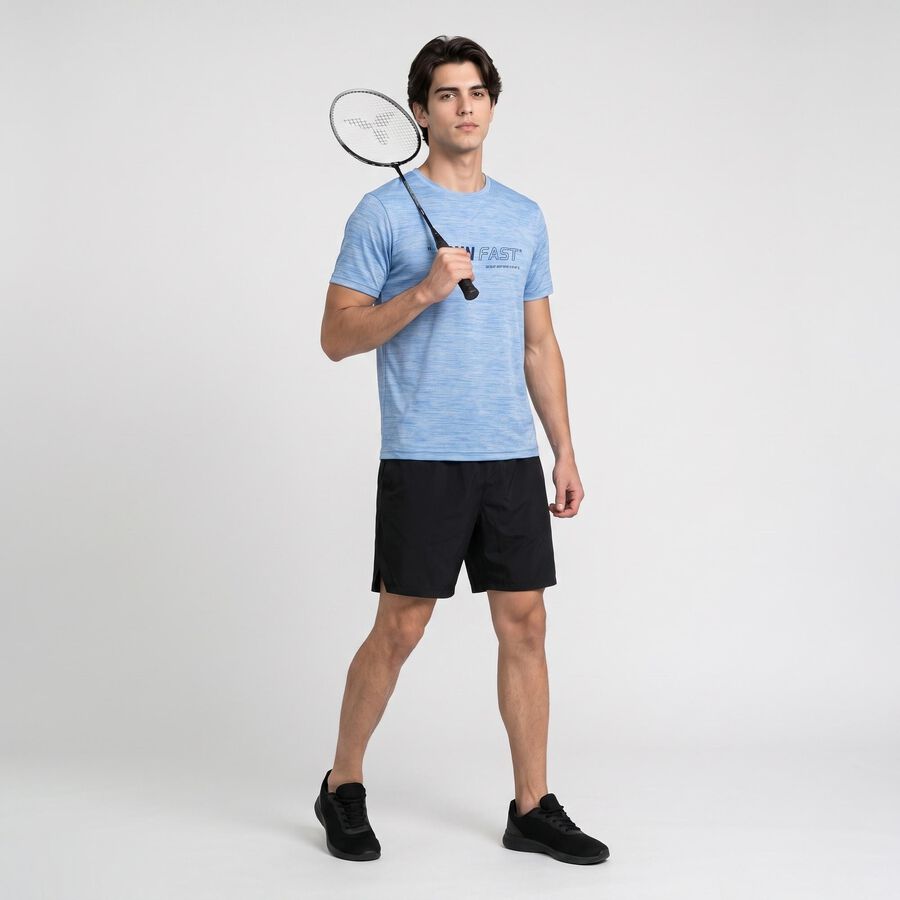 Men's Light Blue Round Neck Regular Drifit T-Shirt, Light Blue, large