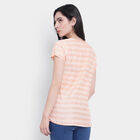 All Over Print Short Sleeves Kurti, Peach, small image number null