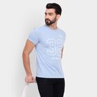 Men's Round Neck Half Sleeves T-Shirt, Sky Blue, small image number null