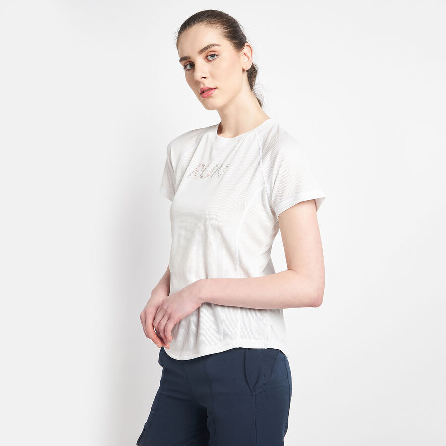 Round Neck T-Shirt, सफ़ेद, large image number null