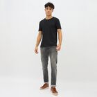 Men's Faded Black Skinny Fit Jeans, Dark Grey, small image number null