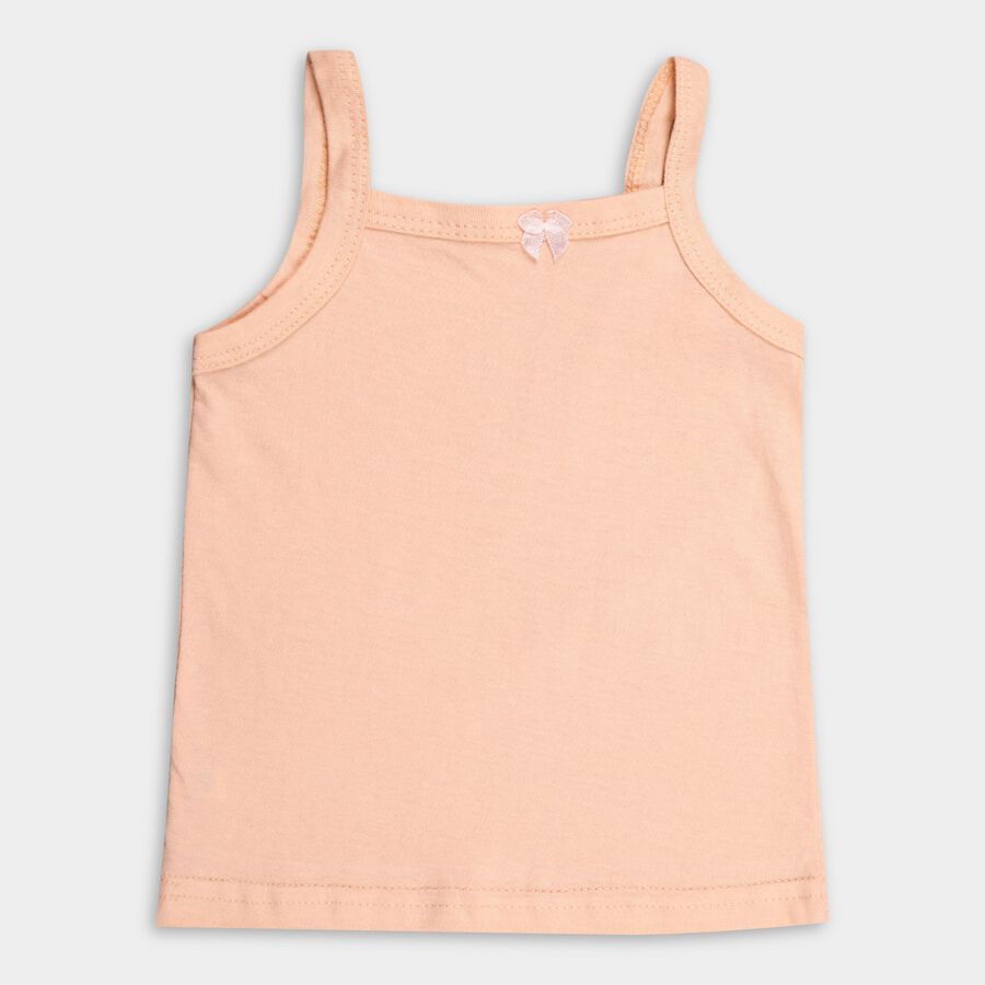 Girls' 100% Cotton Vest (Pack of 2), Peach, large image number null