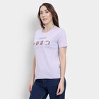 Ladies' 100% Cotton Round Neck T-Shirt, Lilac, small
