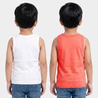 Boys Coral Cotton Round Neck Vest, मूँगा (कोरल), small