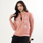 Women's Light Pink Hooded Casual Sweatshirt, गुलाबी, small image number null