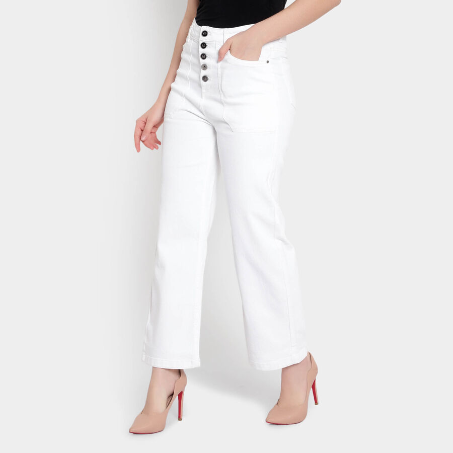 Overdyed High Rise Jeans, White, large image number null