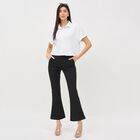 Women's White Collared Short Sleeve Crop Shirt, White, small image number null