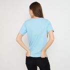Ladies' 100% Cotton Round Neck T-Shirt, हल्का नीला, small image number null